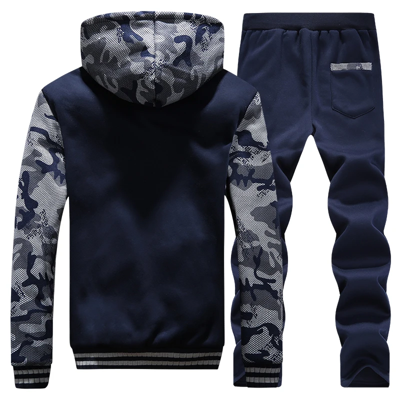 

winter men sweat suits fleece warm mens tracksuit set casual jogger suits sportsuit cool jacket pants and sweatshirt set