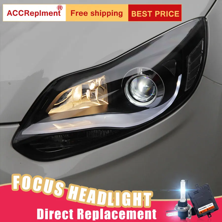 2 шт. светодиодный ные фары для Ford focus 2012-2014 Автомобильные ангельские глазки