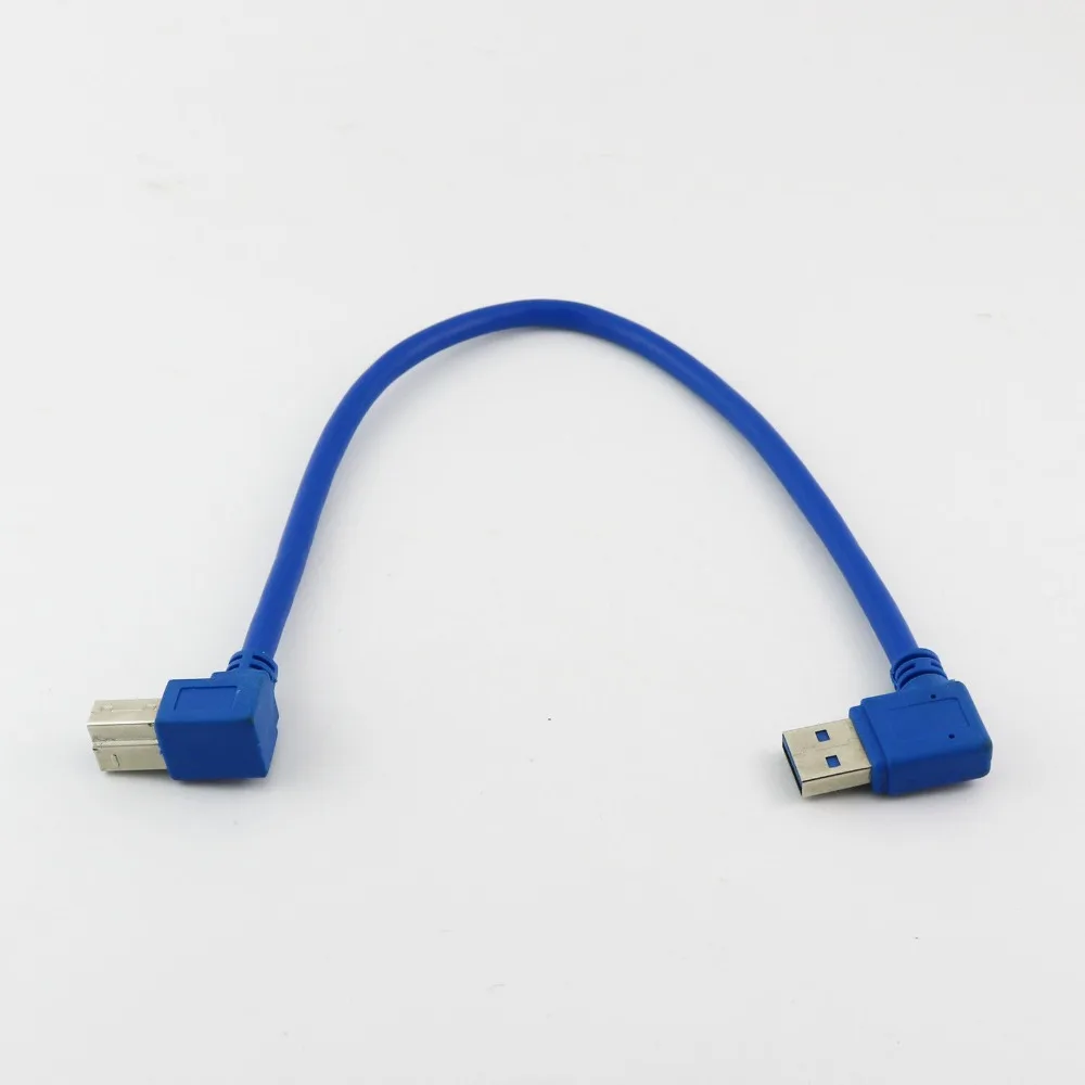 1 шт. USB 3 0 A штекер левый угол к B штекеру 90 градусов Угловой кабель|Компьютерные