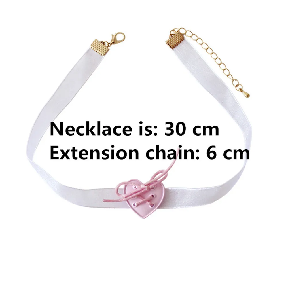 2019 г. короткое ожерелье в японском стиле с кружевом и бантом Шейная цепочка