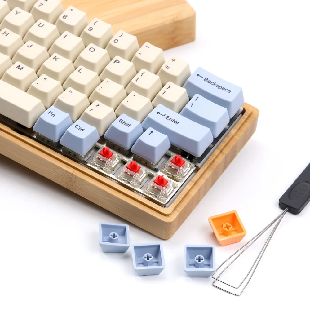 Синий бежевый оранжевый OEM Dye-Subbed Keycap толстый PBT для DZ60 GK64 mx механическая