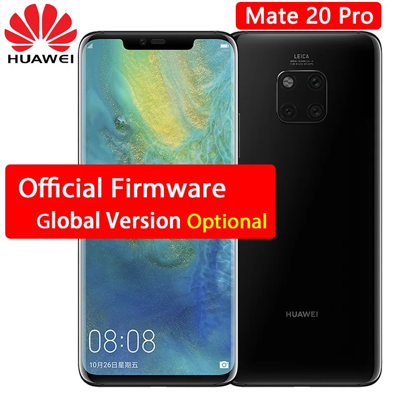 HUAWEI mate 20 Pro мобильный телефон 6,39 дюймов 2k OLED экран водонепроницаемый IP68 40 Мп задняя камера Kirin 980 Восьмиядерный разблокировка лица ID