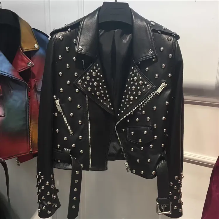 Женская кожаная куртка из натуральной овчины|jacket jacket|jacket leather jacketjacket women |