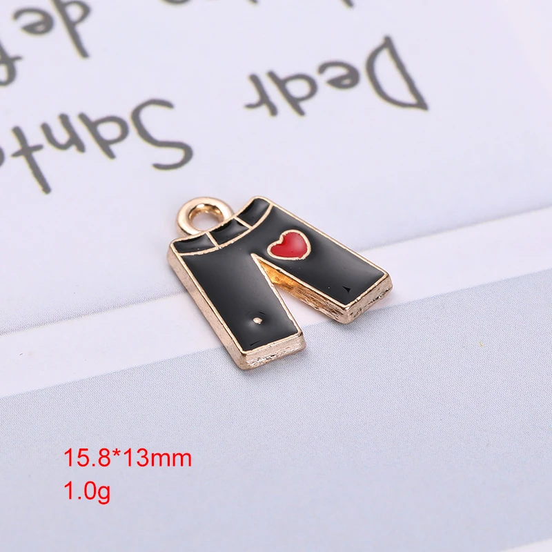 C6568k 12 штук золото Цвет Эмаль Подвески классические модные аксессуары DIY сердца обувь Подвески для изготовления ювелирных изделий - Окраска металла: C6568k