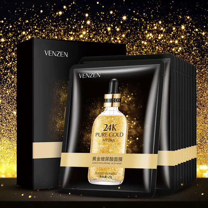 HANKEY 24K Золотая фольга экстракт для лица маски антивозрастной увлажняющий