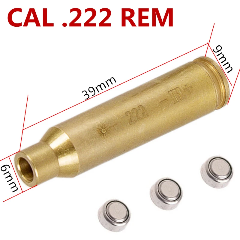AUKOMNT CAL.222 Картридж красный лазерный Диаметр Boresighter Sighter Латунь картридж