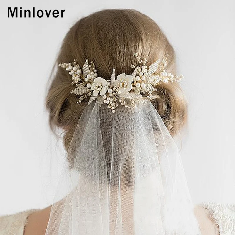 Minlover великолепные свадебные расчески для волос с искусственным жемчугом женщин
