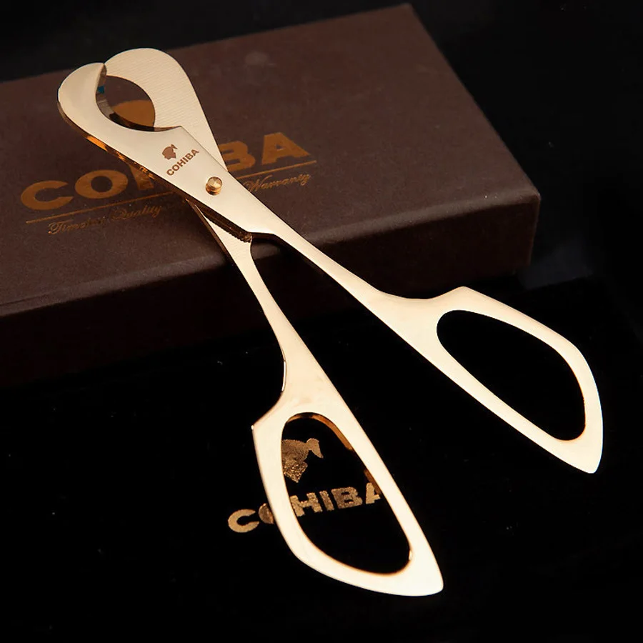 COHIBA резак для сигар двойное лезвие из нержавеющей стали Металл Дерево Карманный гаджет устройство для резки сигар нож кубинские сигары ножницы гильотина - Цвет: 225A