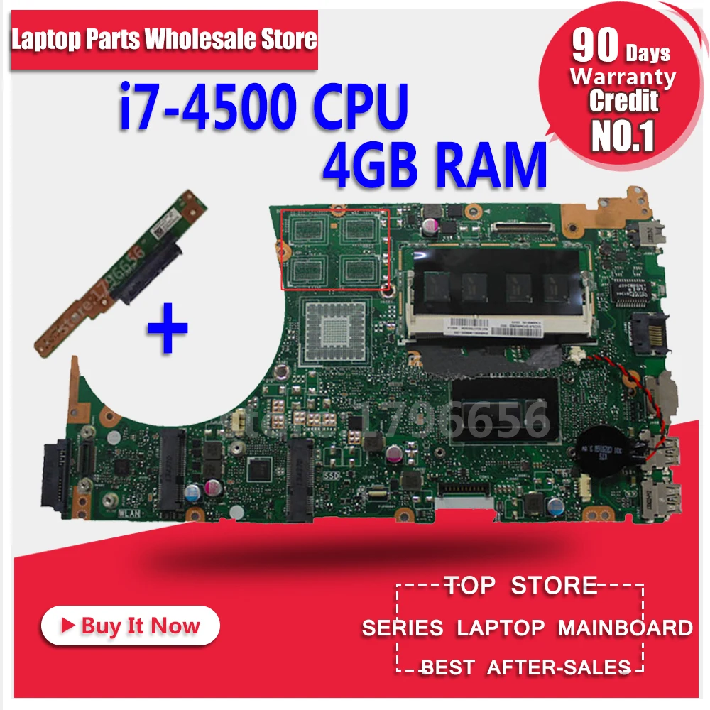 Отправка платы+ S551LB REV2.0 i7-4500 материнская плата для ASUS S551 S551L S551LN S551LA R553L K551L материнская плата неинтегрированная