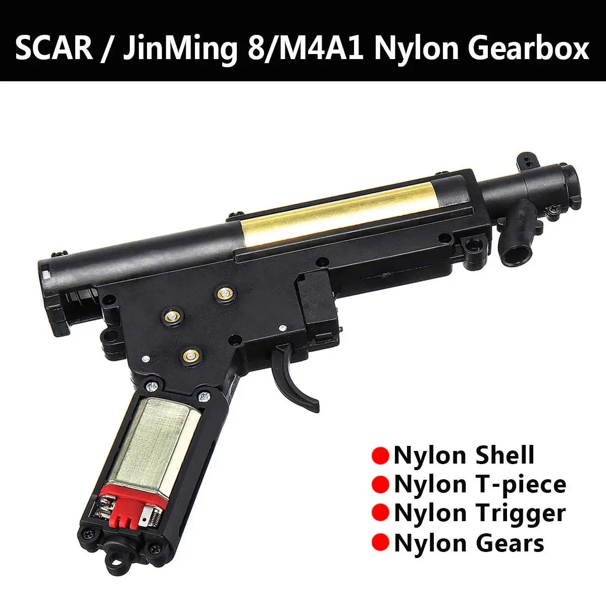Белый Нейлоновый редуктор для Jinming 8Th SCAR V2 для STD 6th для NWELL M4 MKM2 гелевый шар Blastering игрушечное оружие - Цвет: Белый
