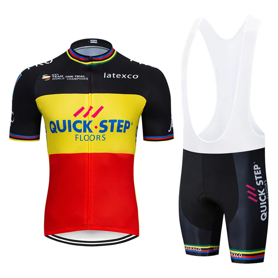 2019 Pro Team Quick Step велосипедная футболка 9D комплект с нагрудником одежда Ropa cicissm