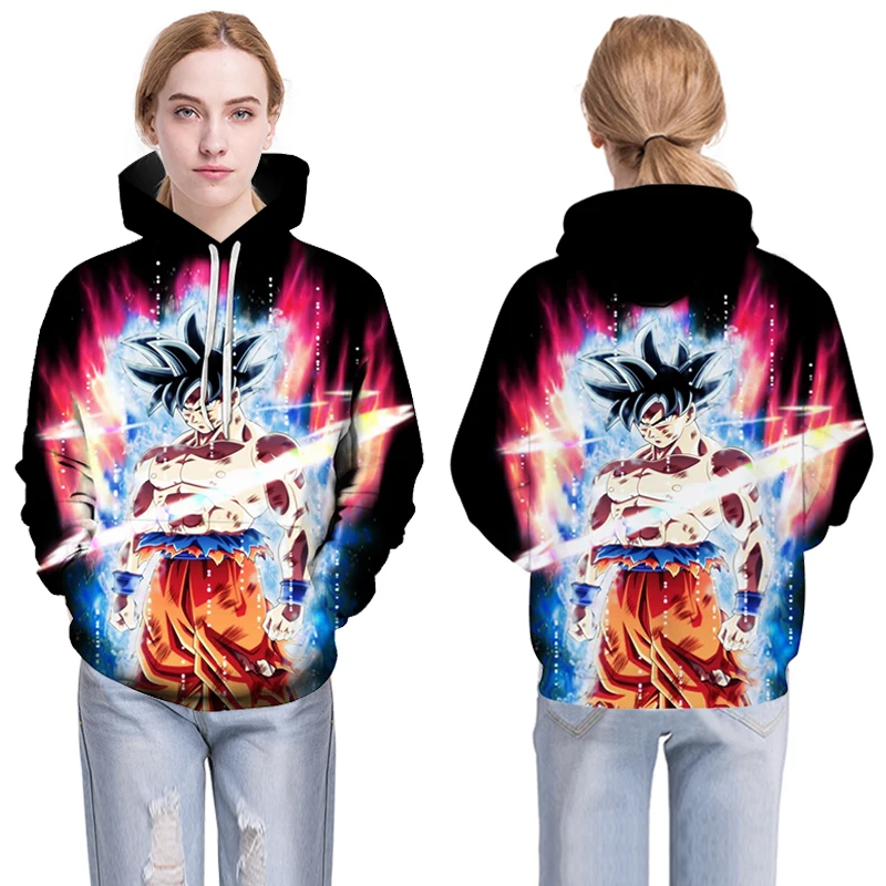2018 новые Harajuku мужские/женские Толстовки Драконий жемчуг Z Goku для мальчиков с