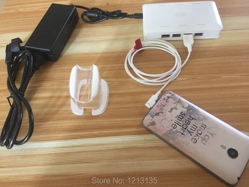 8 Порты и разъёмы мобильный телефон в розницу Дисплей Анти Вор сигнализационный