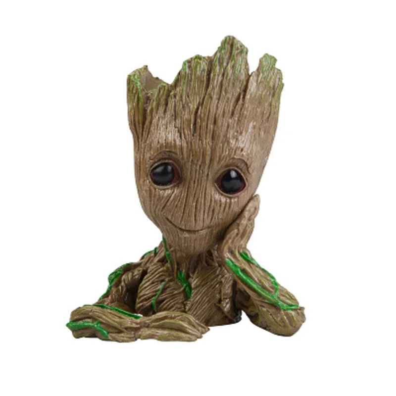 Guardians of The Galaxy Flowerpot Baby Action Figures Cute Model Toy Pen Pot Best Christmas Gifts For Kids Home Decoration 16cm | Игрушки и