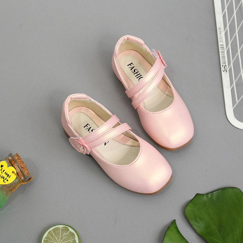 CUZULLAA Kids Causal Shoes For Girls Flower Hook &amp Loop Flat Children Princess Fashion Sneakers Size 26-36 | Детская одежда и