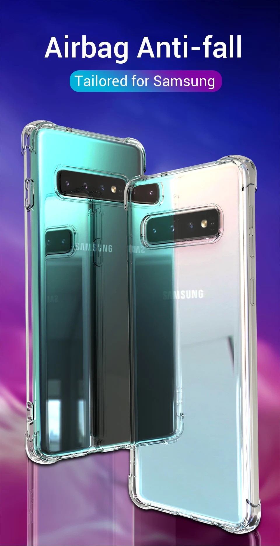 Подушка безопасности для чехол для телефона для samsung S10 5G S10E S10Plus Coque Galaxy A70 A50 A40 A30 A20 A10 M20 M10 S9 S8 A750 против падения TPU Защитный чехол