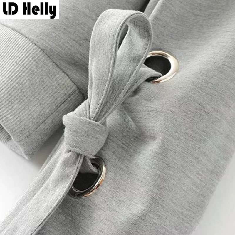 LD Helly Мода 2017 Для женщин кофты с длинными рукавами и круглым вырезом