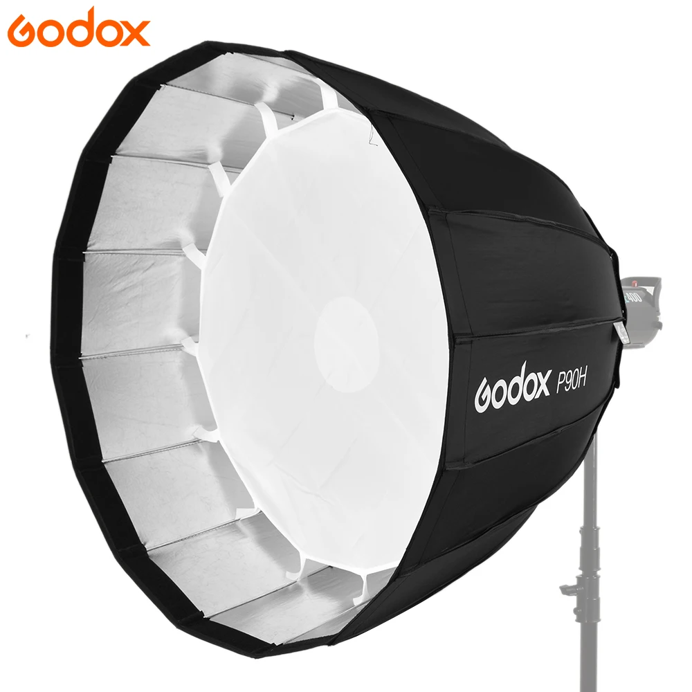 Портативный параболический софтбокс Godox P90L 90 см студийная вспышка Bowens с