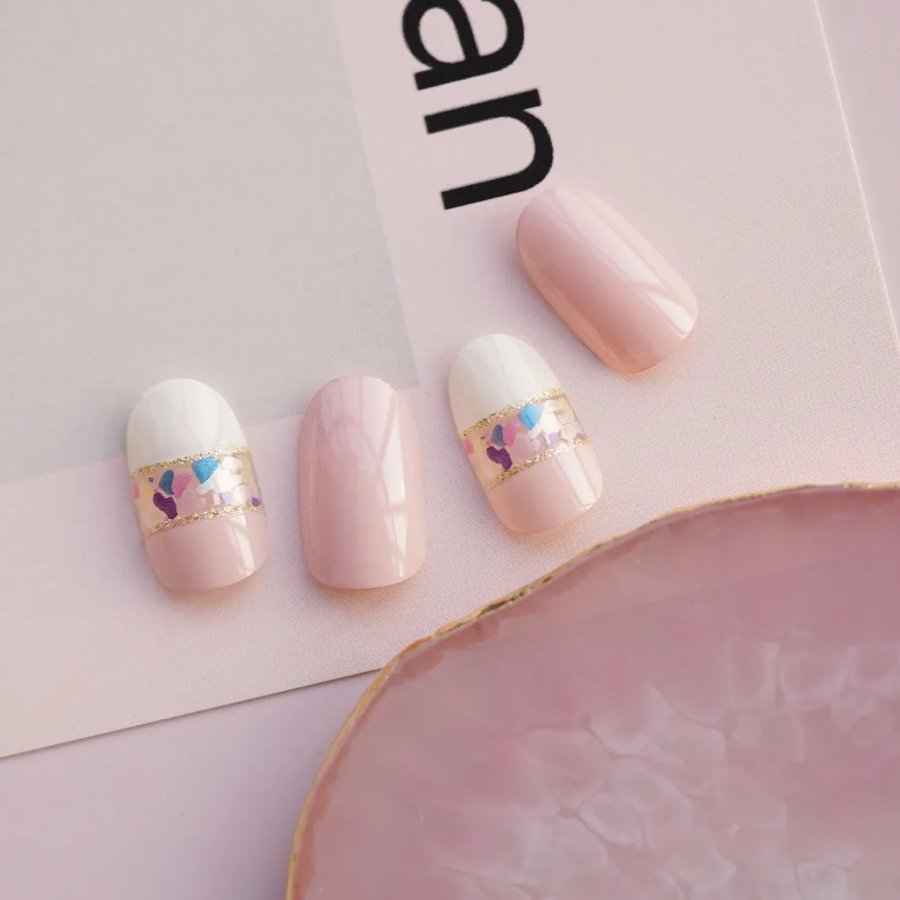 Импортные красивые магнитные накладные ногти в виде ракушки Японский милый Пур