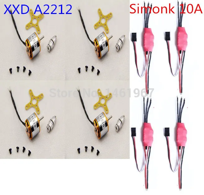 Бесплатная доставка! Новый бесщеточный микромотор west XXD A1510 2200 кВ + simonk 10A ESC с