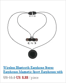 Беспроводные Bluetooth наушники, висящие на шее, свободные руки, спортивные наушники с шумоподавлением, стерео Магнитная гарнитура с микрофоном
