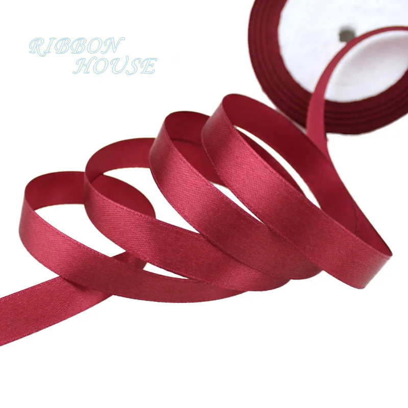 25 ярдов/рулон атласная лента для упаковки подарков|faced satin ribbon|satin ribbonsatin ribbon wholesalers