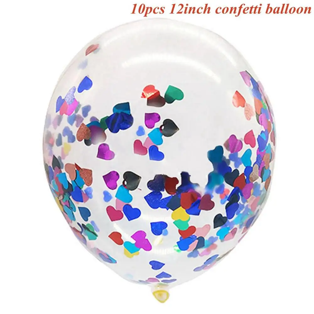 Confetti Balloons 7 Taoup 10 PCS с днем рождения воздушные шары цифры 12 дюймовый круглый воздушные шары аксессуары золотые воздушный шар "Конфетти" латекс Свадебная вечеринка Декор - Цвет: Confetti Balloons 7