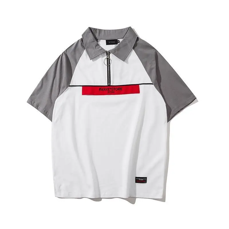 Raglan Sleeve Polo Shirts 2018 Summer Hip Hop Skateboard Cotton Polos Top Tee Streetwear Loose Fit Casual Shirt For Men | Мужская одежда
