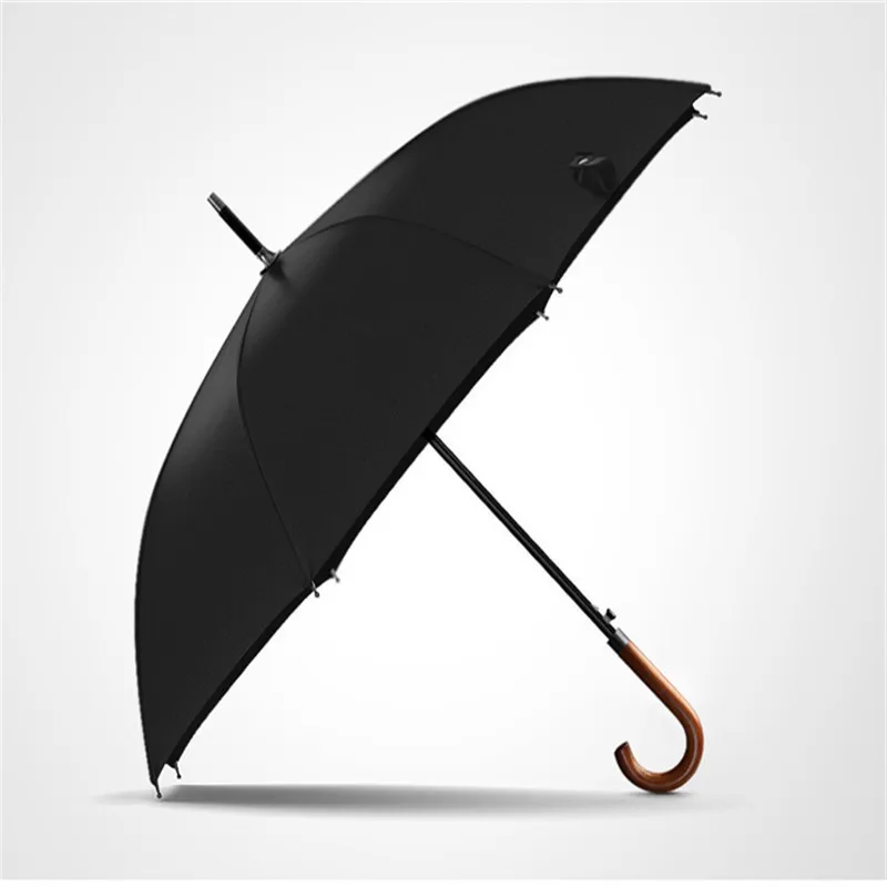 Большой длинный зонт Olycat в японском стиле, утепленные зонтики с деревянной ручкой 8 к для мужчин и женщин, защита от ветра и дождя, 120 см (art.: 7abe3f8ce) - 7abe3f8ce