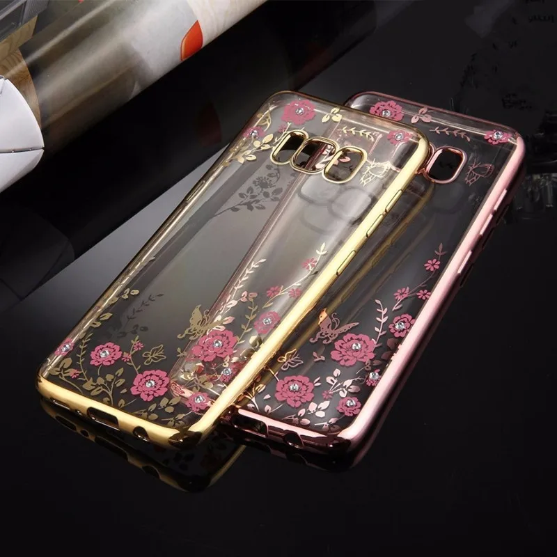 Чехол со стразами-подставка с кольцом для Samsung Galaxy S8 Plus S6 S7 Edge S5 J2 Pro 2018 A3 A5 A7 J1 J3 J5 J7