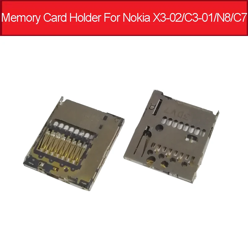 Оригинальный держатель карты памяти для Nokia X3 02 C3 01 N8 C7 TF Reader разъем адаптера