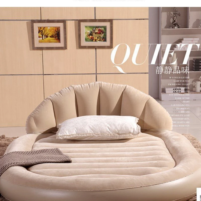 Большая уличная круглая надувная двуспальная кровать для дома и сада удобный