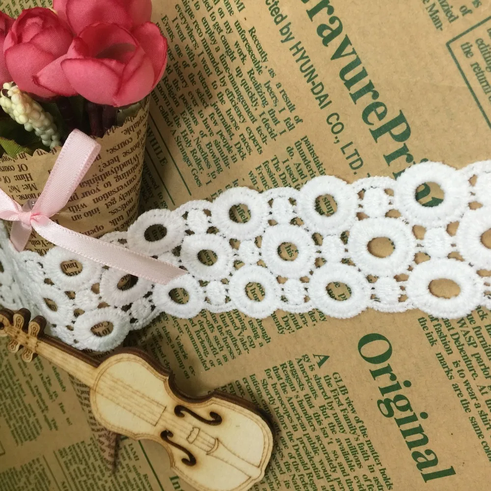 Круглая вышитая африканская Кружевная аппликация высокого качества