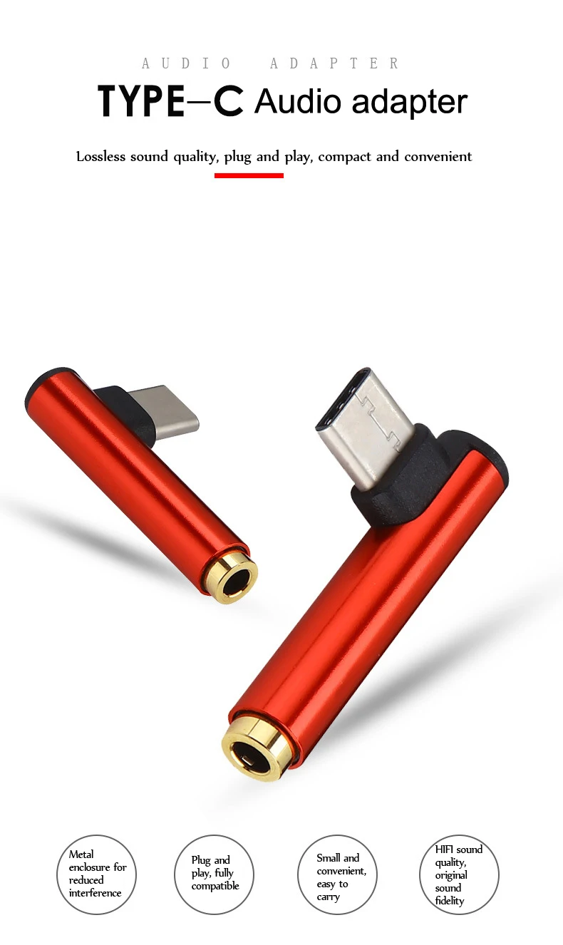Адаптер для наушников от Cherie Type C до 3 5 мм Aux адаптер Xioami Samsung OnePlus Auriculares Adaptador USB Tipo