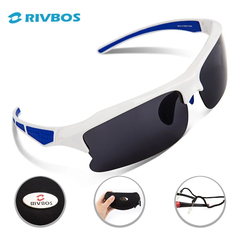 WhiteBlue RIVBOS Oculos Ciclismo велосипедные тактические очки для мужчин и женщин Gafas Ciclismo спортивный велосипед, Байк велосипедные очки RB0302 - Цвет: WhiteBlue