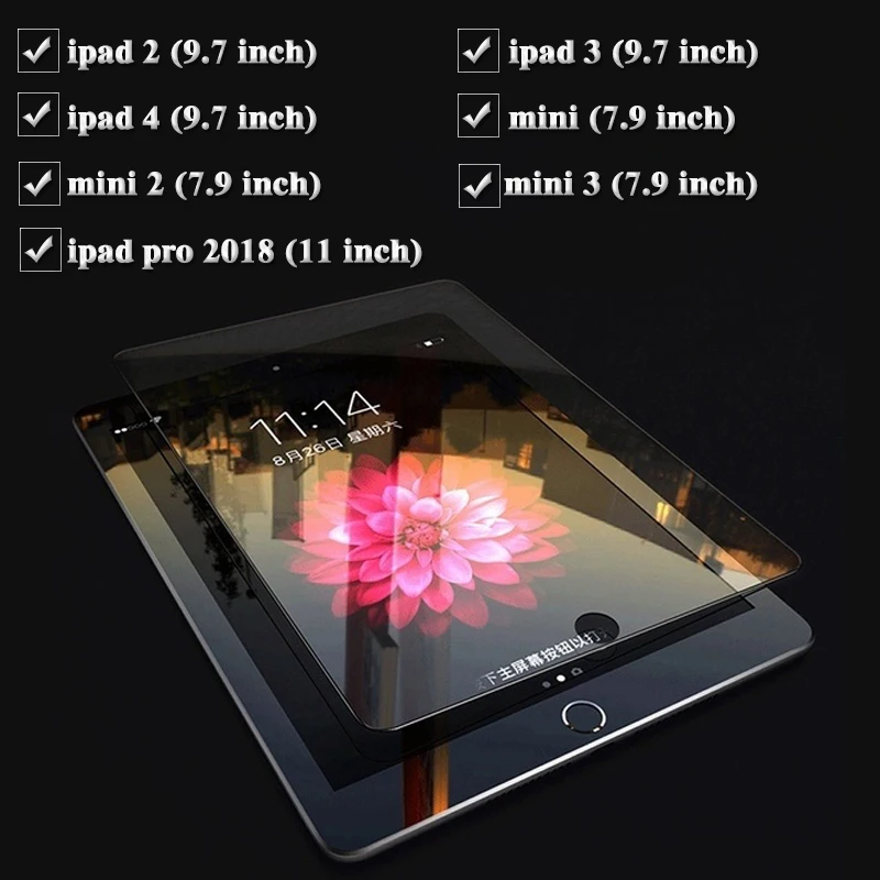 Защитный защита экрана планшета для IPad Mini 2 3 4 Pro Tab стекло на 7,9 9,7 11 дюймов IPad2 IPad3 IPad4 плоский нрав глас