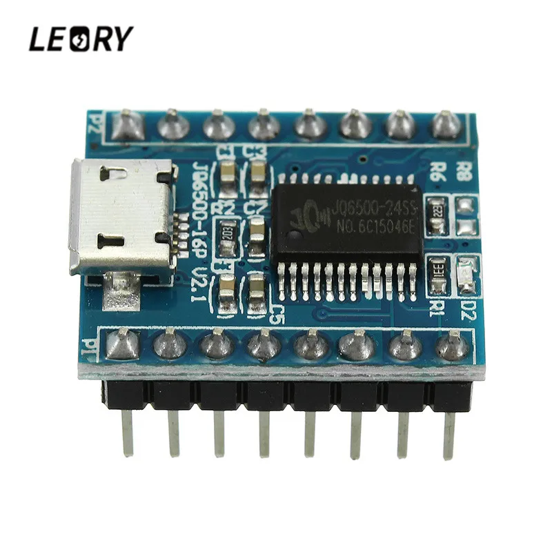 LEORY JQ6500 MP3 плеер, звук голоса, UART модуль 16 P 16 Мбит ЦАП TF карта u-диск MP3 формат USB заменить на 5 способ MP3 Голосовая плата