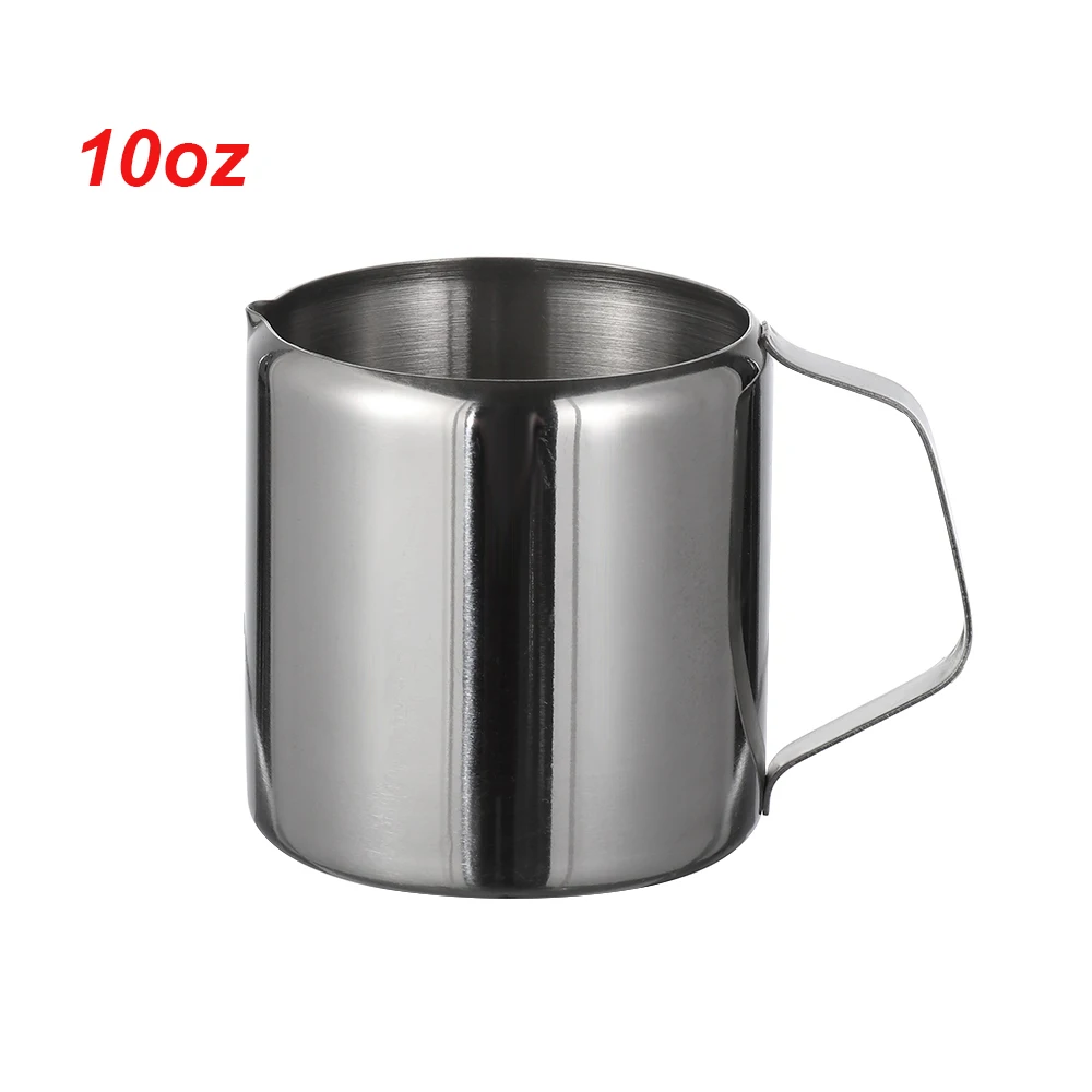 10oz 5 size Durable Stainless Steel Milk Frothing Jug Coffee Cream Pitcher Cup Latte Art Spout Pitcher Home& Kitchen Coffeeware - Цвет: 10oz