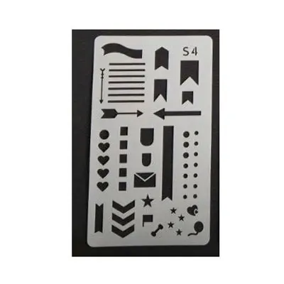S4 1 шт. А6 шаблон для рисования diy Подарочная открытка ручной работы фотоальбом скрапбукинг дневник пластиковое украшение «линейка» инструменты аксессуары 24 дизайн - Цвет: S4