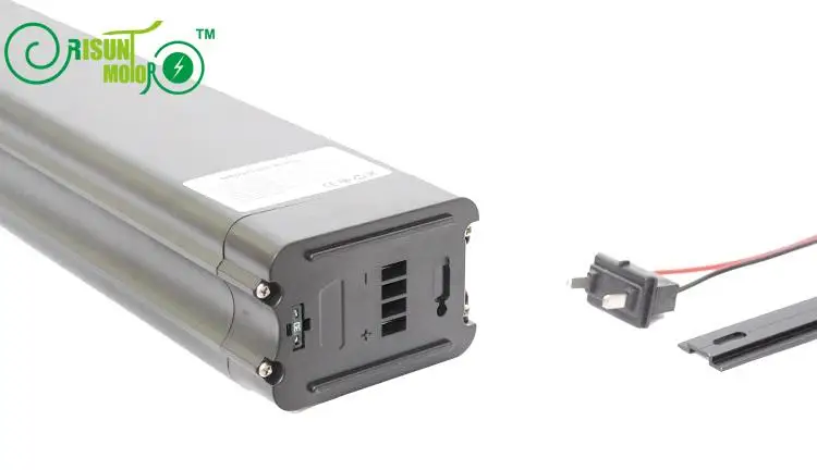 

HalloMotor Electric Bicycle Li-ion Battery Black Silver 36V 22AH For Ebike Seat Tube Ion With BMS and 5A Fast Charger