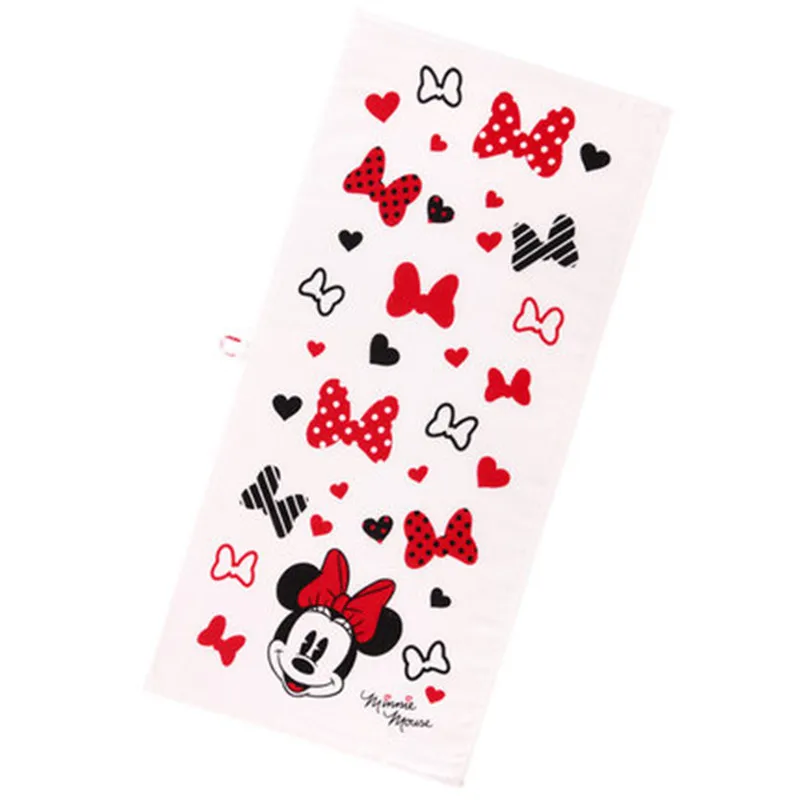Disney Minnie Mickey/парное газовое полотенце с большим лицом 34x75 см 100% хлопок впитывающее
