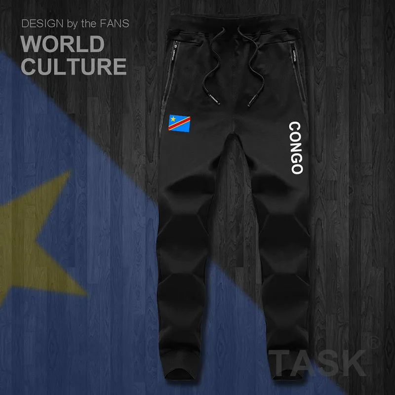 DR Congo COD DRC DROC Congo-Kinsha, Мужские штаны, комбинезон, спортивные брюки, флисовые повседневные леггинсы для фитнеса - Цвет: 05black-thin