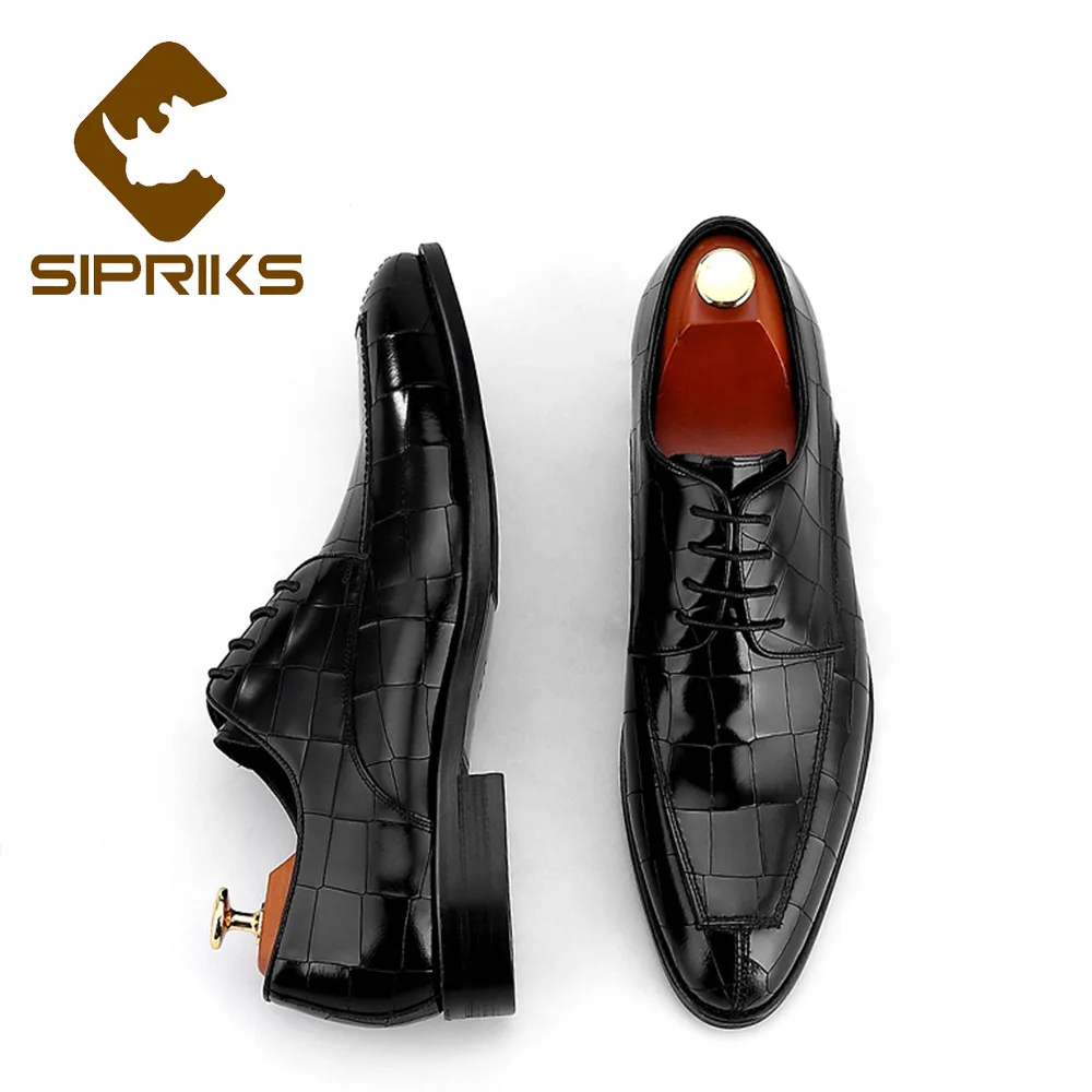 Мужские модельные туфли из натуральной кожи Sipriks деловой костюм Oxofrds
