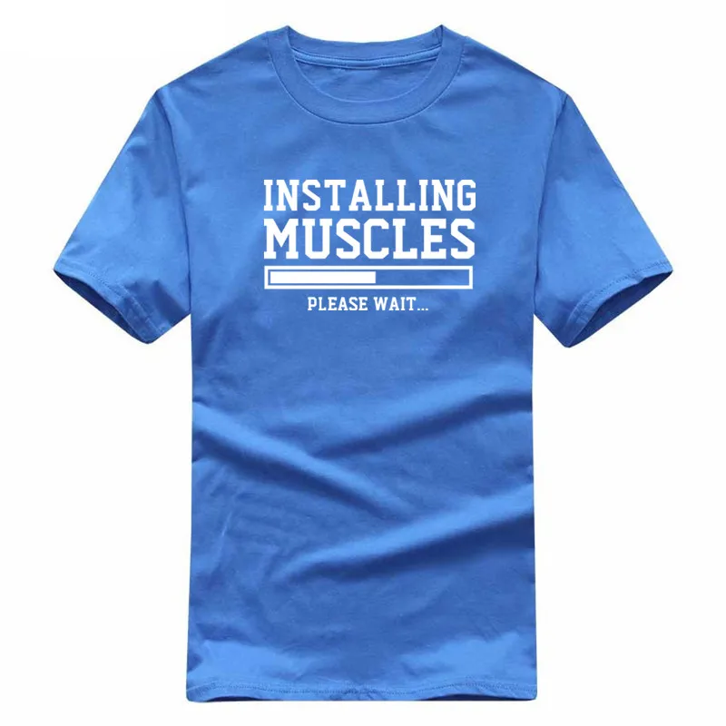 Мужские футболки лето 2018 принт установка мышц смешная Футболка модная брендовая