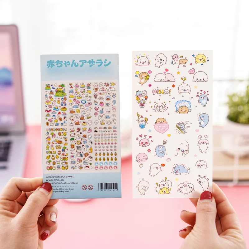 6 штук милые морские львы, ПВХ прозрачный органайзер, календарь, дневник, планер, наклейка для скрапбукинга, декорация, товары для письма, распродажа.