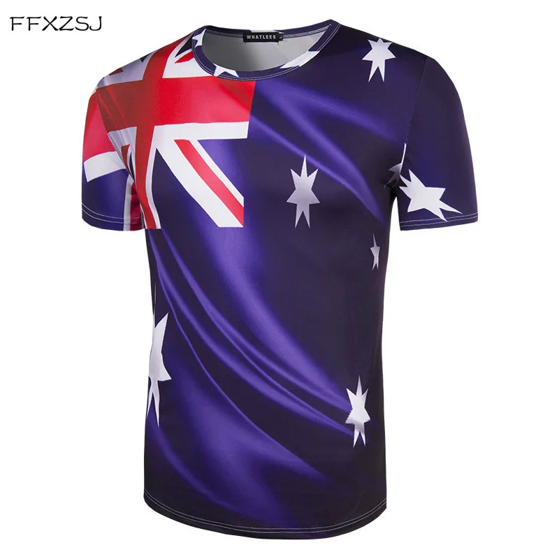 Мужская футболка с коротким рукавом FFXZSJ Повседневная круглым вырезом в