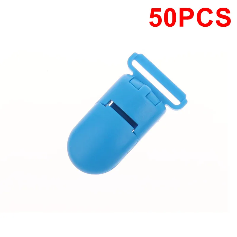 B8 Blue Fkisbox 50 шт. пластиковые детские соски, зажимы для младенцев, пустышка, держатель для соски, аксессуары для новорожденных, Прорезыватель для зубов, украшения Прорезыватель для зубов - Цвет: B8 Blue