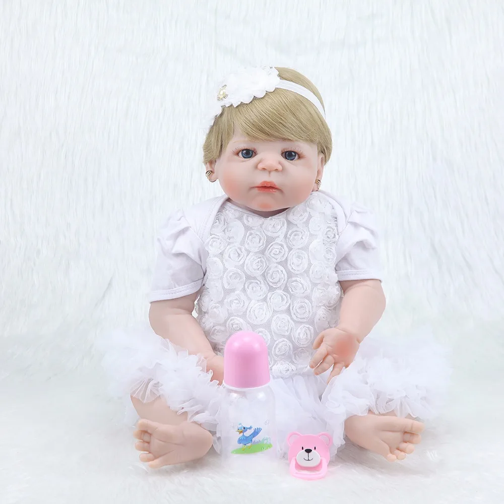 Кукла новорожденная полностью силиконовая шарнирная кукла младенец 23 дюйма для