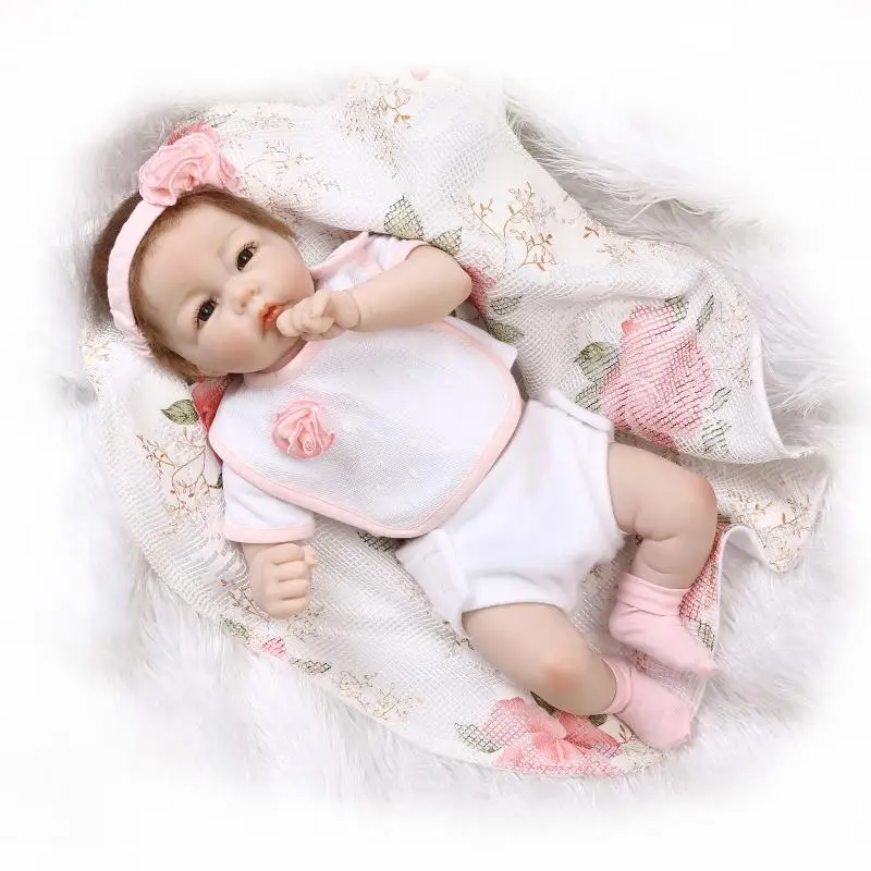 NPK 50 см De Silicone Reborn Baby Dolls реалистичные игрушки для новорожденных малышей подарки Мягкое хлопковое боди