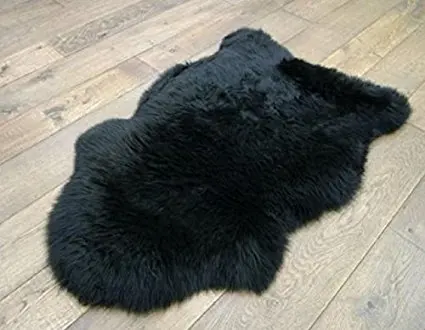 Черный ковер из натуральной овчины для дивана коврик стула 60x90 см австралийский и